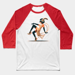 Jazz Age Jubilee: 1930s Rubber Hose Flapper Dancer Baseball T-Shirt